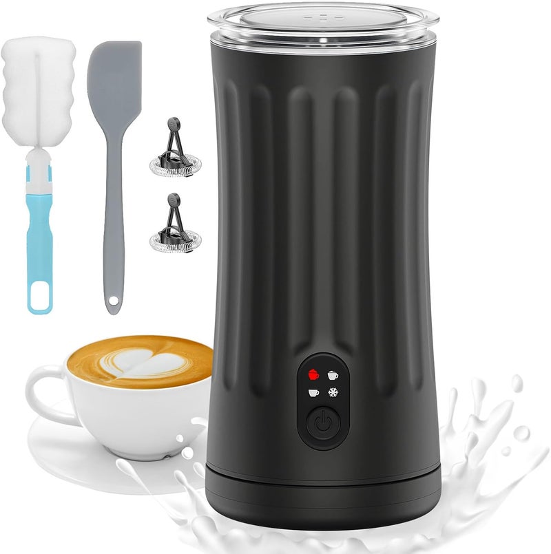 CookSwift Milk Frother, 4-in-1 Milk Steamer and Frother, 8.1oz/240ml Automatic Warm and Cold Foam Maker, Auto Shut-Off Frother for Coffee, Latte, Cappuccino, Macchiato(Black) - Image 1
